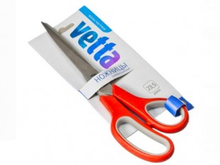 Ножницы хозяйственные VETTA, 235 мм, пластик/резина, красный/серый