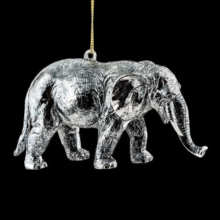 Фигурка подвесная ERICH KRAUSE "Слон", 120 мм, пластик, серебряный