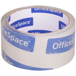 Клейкая лента OFFICE SPACE, 48 мм х 40 м, 38 мкм, пп, кристально-прозрачный