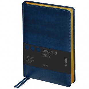 Ежедневник BERLINGO "xGold", А5, 160 листов, кожзам, синий