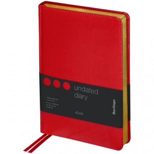 Ежедневник BERLINGO "xGold", А5, 160 листов, кожзам, красный