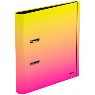 Папка-регистратор BERLINGO "Radiance", 50 мм, ламинация, гардиент желтый/розовый