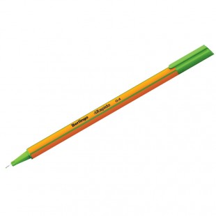Ручка капиллярная трехгранная BERLINGO "Rapido", узел 0,4 мм, светло-зеленый