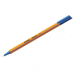 Ручка капиллярная трехгранная BERLINGO "Rapido", узел 0,4 мм, синий