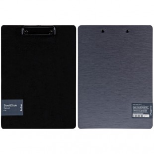 Доска-планшет BERLINGO "Steel&Style", А4, пластик, серебристый металлик