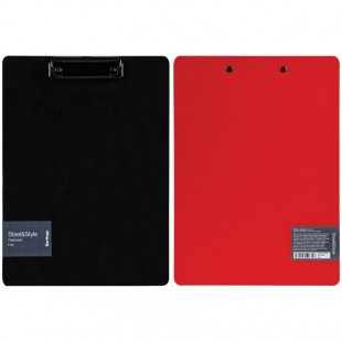 Доска-планшет BERLINGO "Steel&Style", А4, пластик, красный