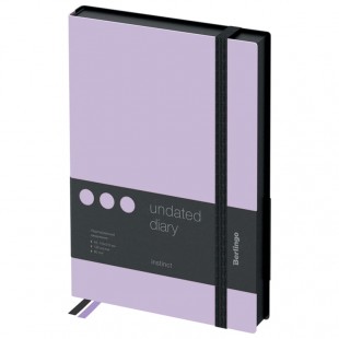 Ежедневник BERLINGO "Instinct", A5, 136 листов, кожзам, черный/фиолетовый