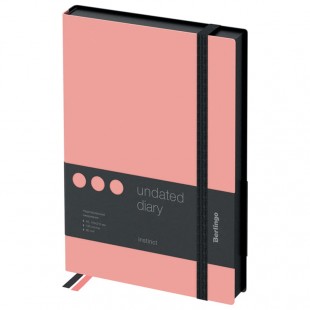 Ежедневник BERLINGO "Instinct", A5, 136 листов, кожзам, черный/розовый