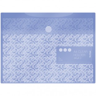 Папка-конверт на липучке BERLINGO "Starlight", А4, 180 мкм, пластик, фиолетовая пастель