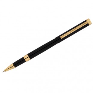 Ручка-роллер DELUCCI "Classico Gold", узел 0,6 мм, черный