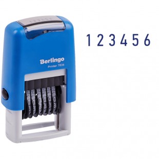 Нумератор мини автомат BERLINGO "Printer 7836", 3 мм,6 разрядов, 3мм, пластик
