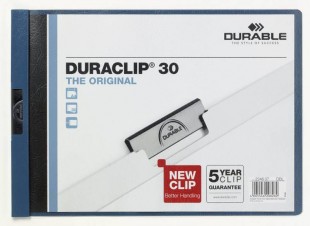 Папка c клипом DURABLE "Duraclip Original", А4, 420 мкм, ПВХ/металл, темно-синий