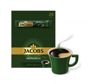 Кофе сублимированный JACOBS "Monarch", 46,8 г, коробка 26 стиков