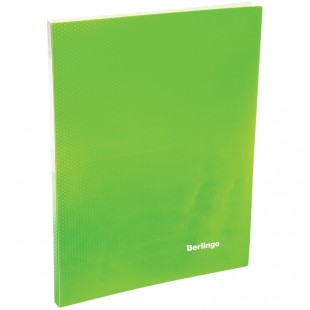 Папка с прижимом BERLINGO "Neon", А4, 17 мм, 700 мкм, плаcтик, зеленый неон