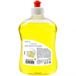 Средство для мытья посуды VEGA "Лимон", 500 мл, пуш-пул