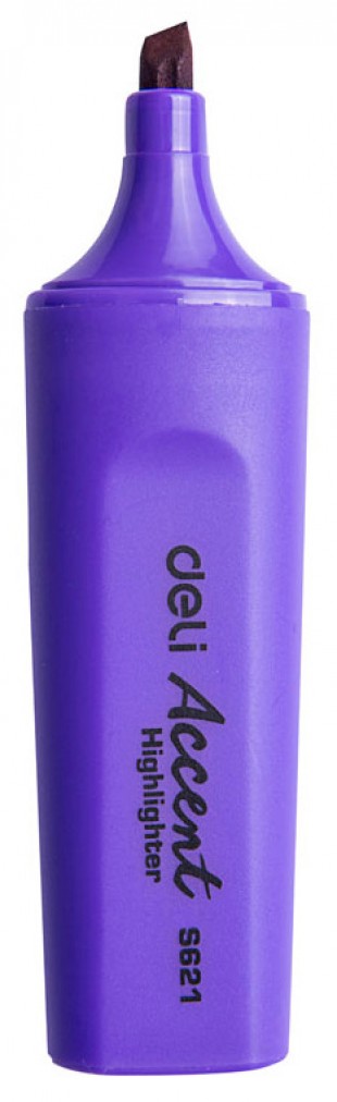 Текстмаркер DELI "Accent", скошенный наконечник 1-5 мм, фиолетовый