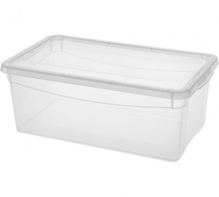 Ящик для хранения ECONOVA "Кристал", 5 л, 330х190х120 мм, пластик, прозрачный