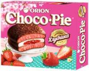Пирожные ORION "Choco Pie Strawberry", 360 г, коробка