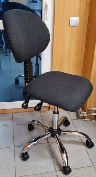 Кресло офисное DOKA-D022, кольцо 400 мм, ткань/пластик, серый