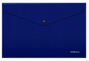 Папка-конверт на кнопке ERICH KRAUSE "Diamond total blue", А4, синий