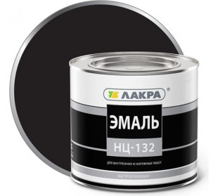 Эмаль алкидная ЛАКРА "НЦ-132", 1,7 кг, черный