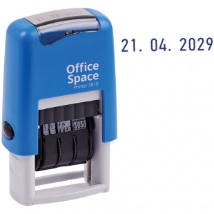 Датер ленточный OFFICE SPACE "Printer 7810", 21х3 мм, пластик, синий