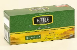 Чай зеленый с жасмином ETRE "Mao Feng", 50 г, 25 пакетиков, коробка