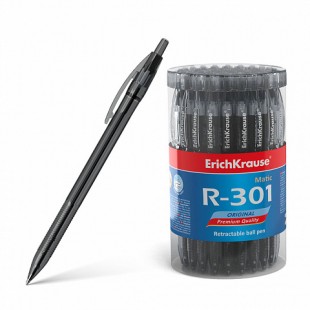Ручка шариковая автоматическая ERICH KRAUSE "R-301 Original Matic", узел 0,7 мм, черный