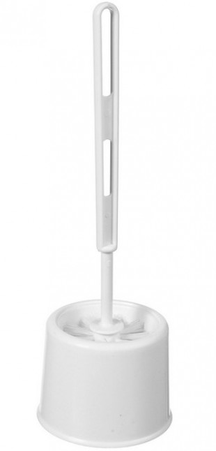 Ерш для туалета в подставке IDEA "Эконом", 36 см, пластик, белый