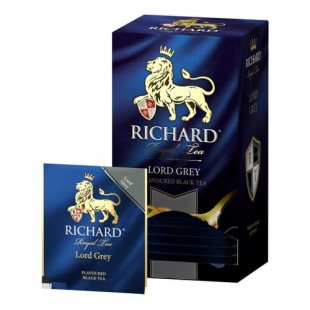 Чай черный байховый RICHARD "Lord Grey", 25 пакетиков по 2 г