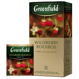 Чай травяной GREENFIELD "Wildberry Rooibos", 25 пакетов, коробка