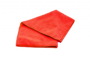 Салфетка для уборки ONM, 30х30 см, 250 г/м2, микрофибра, красный
