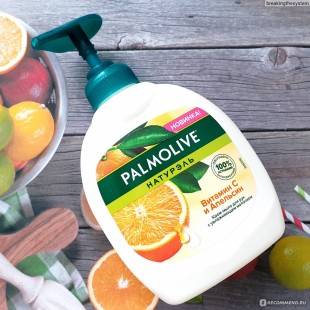 Крем-мыло PALMOLIVE "Витамин C и апельсин", 300 мл, дозатор
