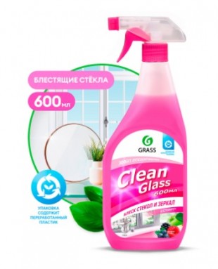 Средство для стекол GRASS "Clean Glass/Лесные ягоды", 600 мл, триггер