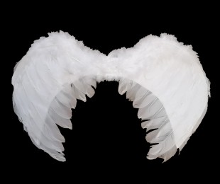 Крылья ангела большие КАРНАВАЛИЯ "Ангел", 70х51 см., картон, перо, пух, белый