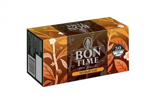 Чай черный BONTIME, без ярлычков, 60 г., 30 пакетиков, коробка