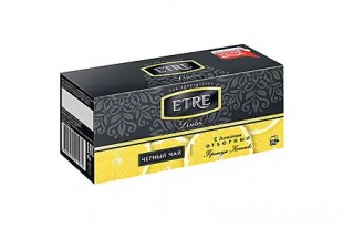 Чай черный с лимоном ETRE, 50 г, 25 пакетиков, коробка