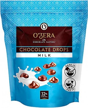 Шоколад молочный OZERA "Milk drops", 80 г, флоу-пак