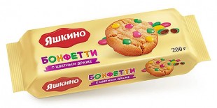 Печенье ЯШКИНО "Бонфетти", 200 г., флоу-пак