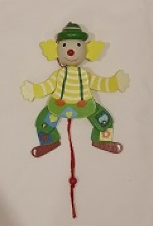 Дергунчик-марионетка на ниточке ЛЕСНАЯ МАСТЕРСКАЯ "Клоун в рубашке", 16х8 см, дерево