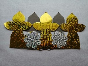 Корона карнавальная КАРНАВАЛИЯ "Цветочная королева", 22х12 см, картон