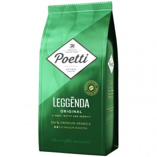 Кофе в зернах POETTI "Leggenda Original", 1 кг, вакуумный пакет