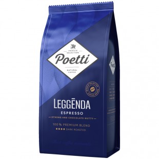 Кофе в зернах POETTI "Leggenda Espresso", 1 кг, вакуумный пакет