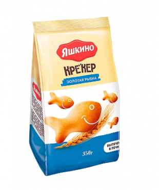 Печенье-крекер ЯШКИНО "Золотая рыбка", 350 г,