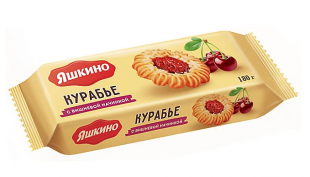 Печенье сдобное ЯШКИНО "Курабье", 180 г, флоу-пак