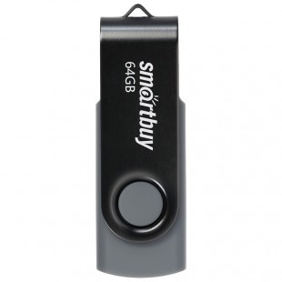 Флеш-накопитель SMARTBUY "Twist", 64 GB, USB 2.0, черный
