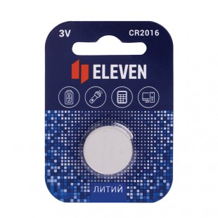 Батарейка литиевая ELEVEN, CR2016, 3 В