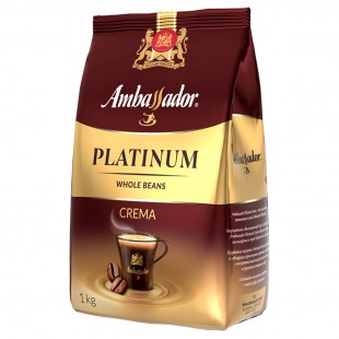 Кофе в зернах AMBASSADOR  "Platinum Crema", 1 кг, пакет