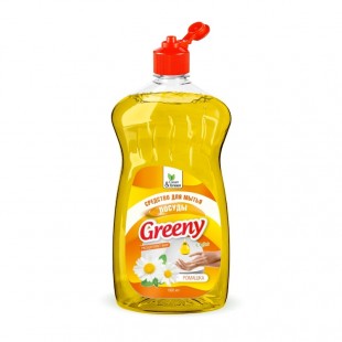 Средство для мытья посуды CLEAN&GREEN "Greeny Light", ромашка, 1 л