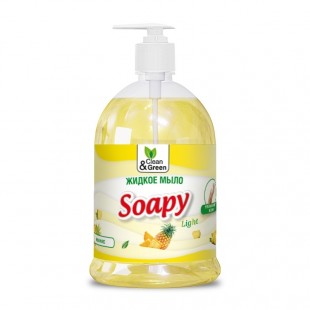 Мыло жидкое CLEAN&GREEN "Soapy Light ", эконом, ананас, 1 л